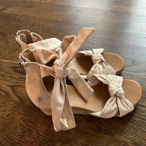 Ugg Espadrilles Wedge Sandal in Cream